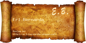 Erl Bernarda névjegykártya